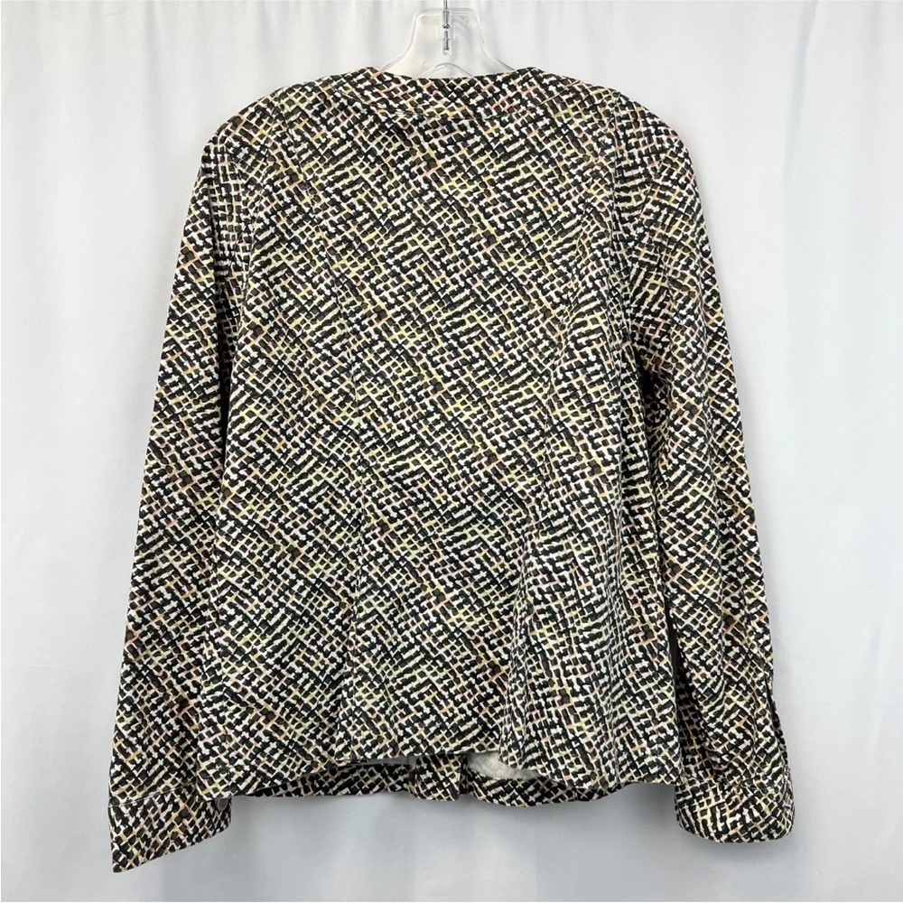 Cabi Womens Multicolor Geometric Long Sleeve Full Zip Motorcycle Jacket Size M - Picture 2 of 9